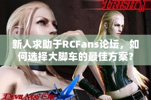 新人求助于RCFans论坛，如何选择大脚车的最佳方案？