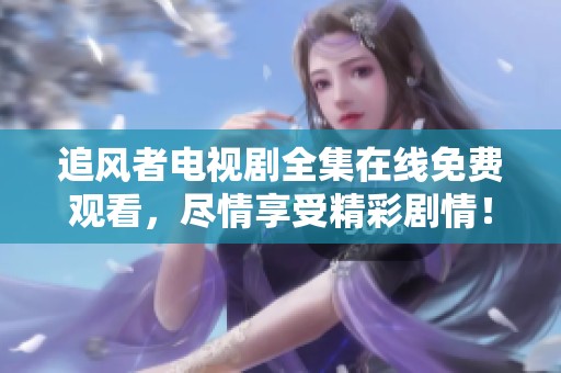 追风者电视剧全集在线免费观看，尽情享受精彩剧情！