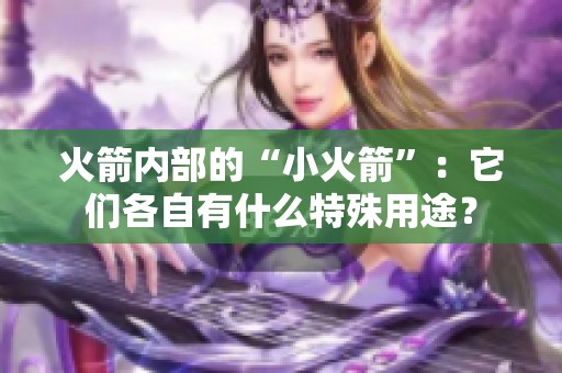 火箭内部的“小火箭”：它们各自有什么特殊用途？