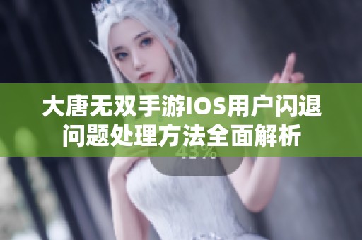 大唐无双手游IOS用户闪退问题处理方法全面解析