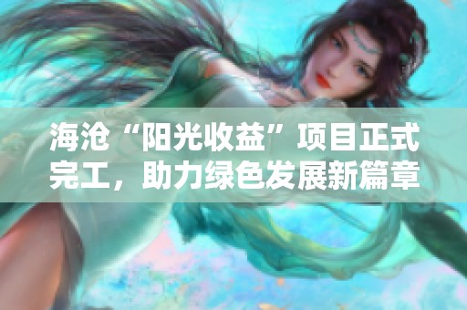 海沧“阳光收益”项目正式完工，助力绿色发展新篇章