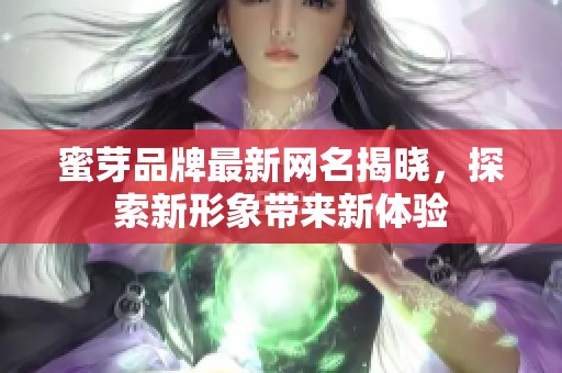 蜜芽品牌最新网名揭晓，探索新形象带来新体验