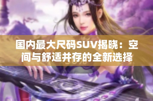 国内最大尺码SUV揭晓：空间与舒适并存的全新选择