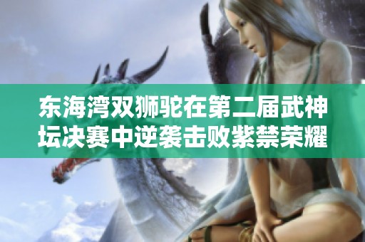 东海湾双狮驼在第二届武神坛决赛中逆袭击败紫禁荣耀