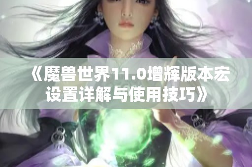 《魔兽世界11.0增辉版本宏设置详解与使用技巧》