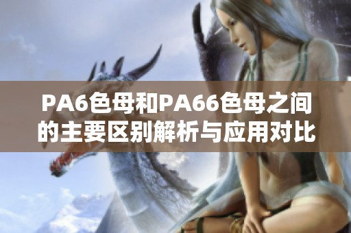 PA6色母和PA66色母之间的主要区别解析与应用对比