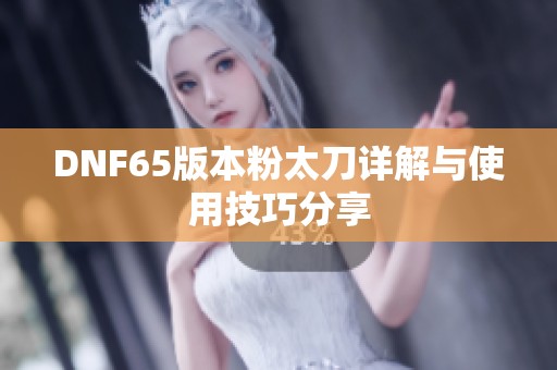 DNF65版本粉太刀详解与使用技巧分享