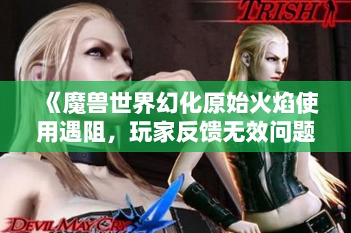 《魔兽世界幻化原始火焰使用遇阻，玩家反馈无效问题》