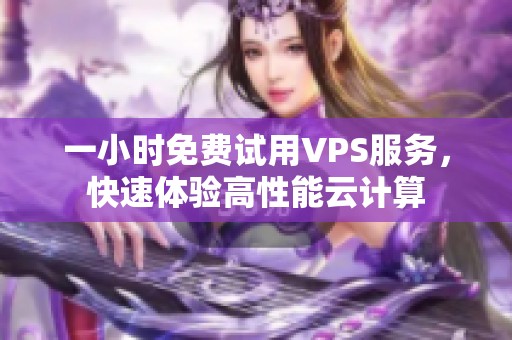 一小时免费试用VPS服务，快速体验高性能云计算