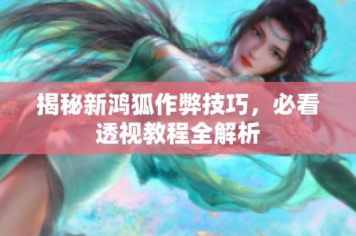 揭秘新鸿狐作弊技巧，必看透视教程全解析