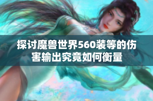 探讨魔兽世界560装等的伤害输出究竟如何衡量