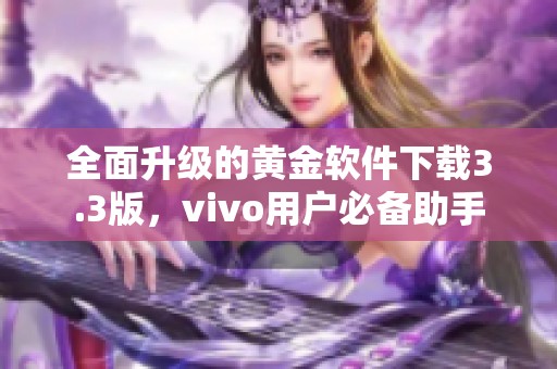 全面升级的黄金软件下载3.3版，vivo用户必备助手