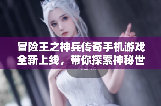 冒险王之神兵传奇手机游戏全新上线，带你探索神秘世界