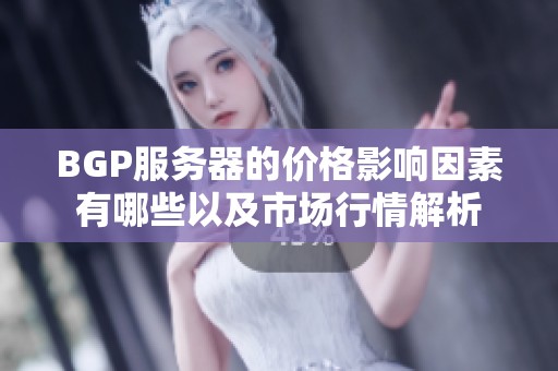 BGP服务器的价格影响因素有哪些以及市场行情解析