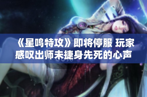 《星鸣特攻》即将停服 玩家感叹出师未捷身先死的心声