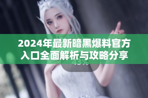 2024年最新暗黑爆料官方入口全面解析与攻略分享
