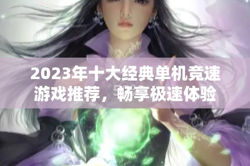 2023年十大经典单机竞速游戏推荐，畅享极速体验