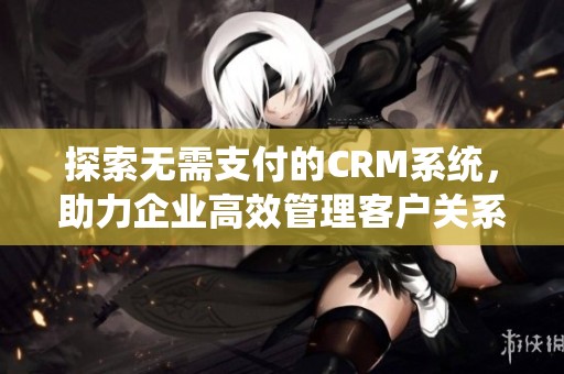 探索无需支付的CRM系统，助力企业高效管理客户关系