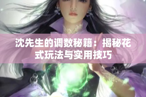 沈先生的调数秘籍：揭秘花式玩法与实用技巧